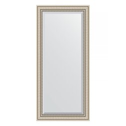 Зеркало с фацетом в багетной раме Evoform серебряный акведук 93 мм 77х167 см