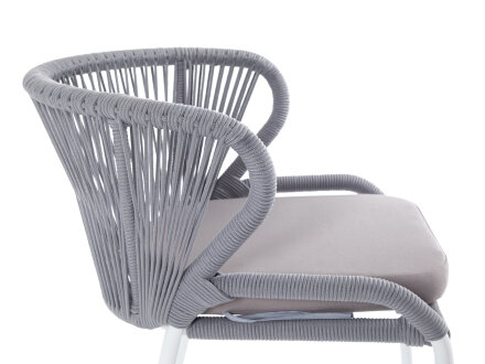 Плетеный стул из роупа Милан светло-серый во Владивостоке 