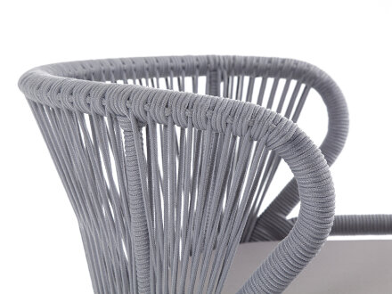 Плетеный стул из роупа Милан светло-серый во Владивостоке 