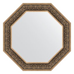 Зеркало в багетной раме Evoform вензель серебряный 101 мм 79,4х79,4 см