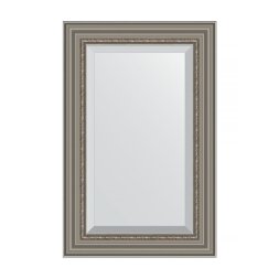 Зеркало с фацетом в багетной раме Evoform римское серебро 88 мм 56х86 см