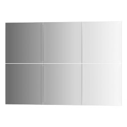 Зеркальная плитка Evoform с фацетом 15 mm - комплект 6 шт квадрат 20х20 см; серебро