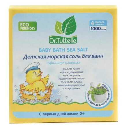 Детская соль для ванн Dr.Tuttelle с целебными травами 1000 г во Владивостоке 