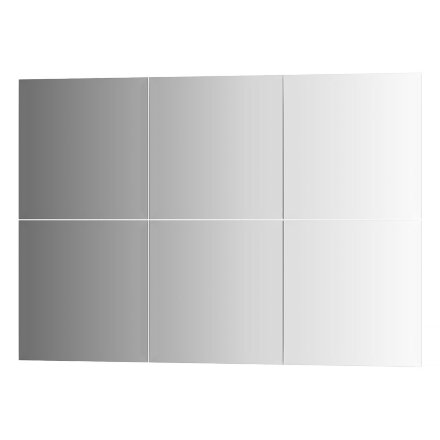 Зеркальная плитка Evoform с фацетом 15 mm - комплект 6 шт квадрат 25х25 см; серебро во Владивостоке 