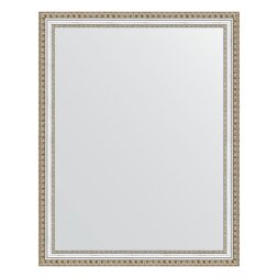 Зеркало в багетной раме Evoform золотые бусы на серебре 60 мм 75х95 см