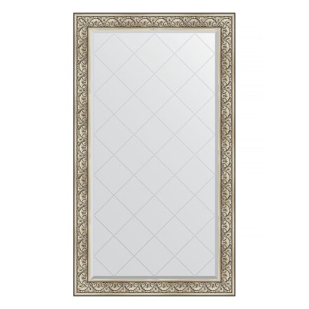 Зеркало с гравировкой в багетной раме Evoform барокко серебро 106 мм 100x175 см во Владивостоке 
