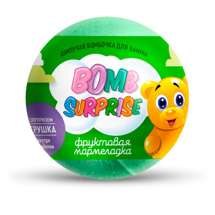 Бомбочка для ванны Bomb surprise с игрушкой фруктовый мармелад 115г во Владивостоке 