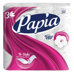 Туалетная бумага Papia трехслойная 32 шт