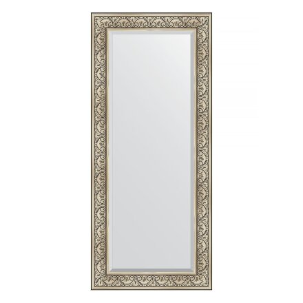 Зеркало с фацетом в багетной раме Evoform барокко серебро 106 мм 70х160 см во Владивостоке 