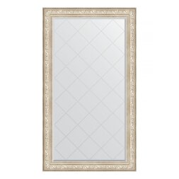 Зеркало с гравировкой в багетной раме Evoform виньетка серебро 109 мм 100x175 см