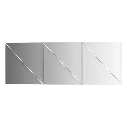 Зеркальная плитка Evoform с фацетом 15 mm - комплект 6 шт треугольник 20х20 см; серебро во Владивостоке 