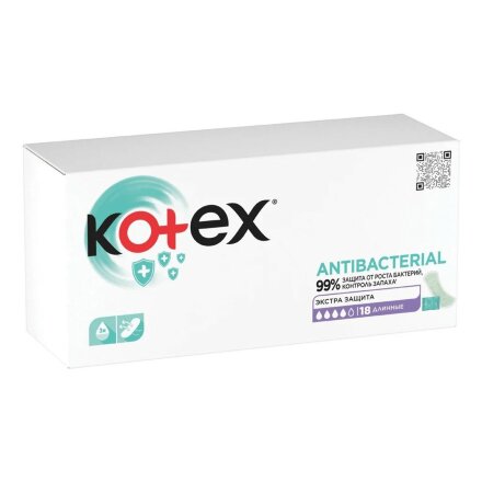 Прокладки ежедневные Kotex антибактериальные 18 шт во Владивостоке 