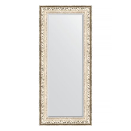 Зеркало с фацетом в багетной раме Evoform виньетка серебро 109 мм 70х160 см во Владивостоке 