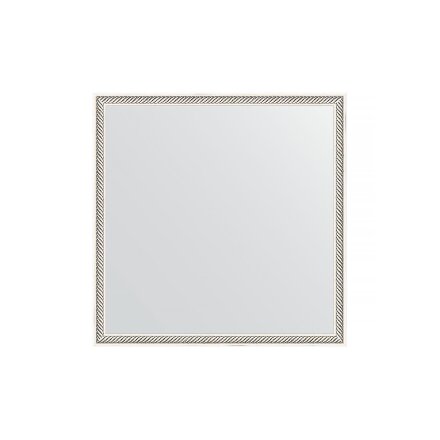 Зеркало в багетной раме Evoform витое серебро 28 мм 58х58 см во Владивостоке 
