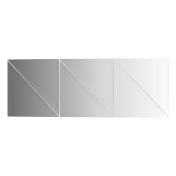 Зеркальная плитка Evoform с фацетом 15 mm - комплект 6 шт треугольник 25х25 см; серебро