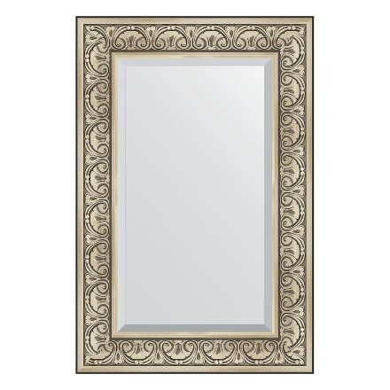 Зеркало с фацетом в багетной раме Evoform барокко серебро 106 мм 60х90 см во Владивостоке 