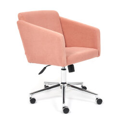 Кресло ТС 61х39х98 см флок хром розовый