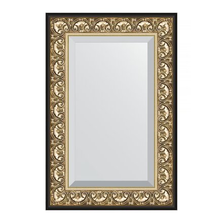 Зеркало с фацетом в багетной раме Evoform барокко золото 106 мм 60х90 см во Владивостоке 