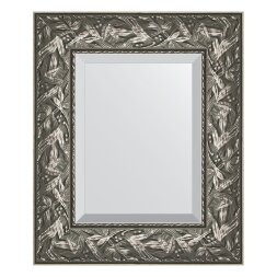 Зеркало с фацетом в багетной раме Evoform византия серебро 99 мм 49х59 см