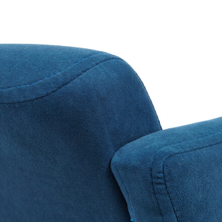 Кресло ТС 61х39х98 см флок хром синий во Владивостоке 