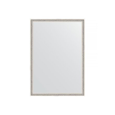 Зеркало в багетной раме Evoform витое серебро 28 мм 48х68 см во Владивостоке 