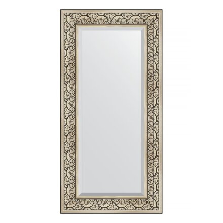 Зеркало с фацетом в багетной раме Evoform барокко серебро 106 мм 60х120 см во Владивостоке 