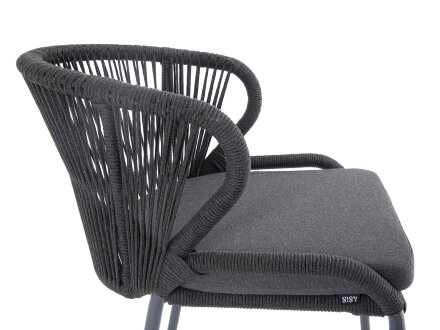 Плетеный стул из роупа Милан темно-серый во Владивостоке 