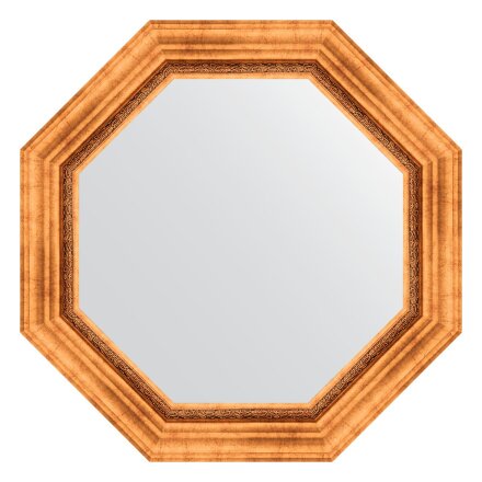 Зеркало в багетной раме Evoform римское золото 88 мм  66,6х66,6 см во Владивостоке 
