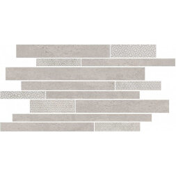Декор Kerama Marazzi Ламелла Серый светлый мозаичный SBM009\SG4583 50,2х25 см
