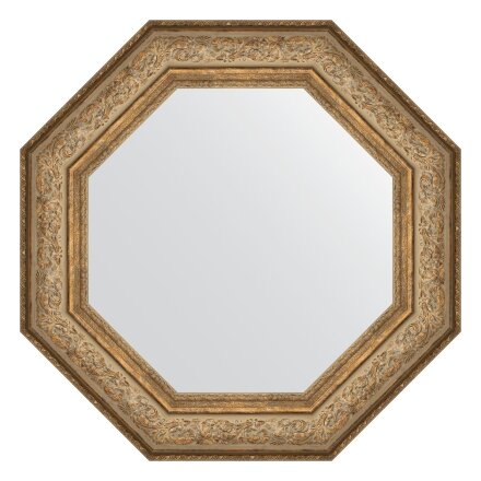 Зеркало в багетной раме Evoform виньетка античная бронза 109 мм 70,6х70,6 см во Владивостоке 