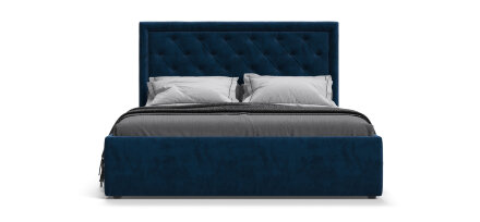 Кровать BOSS CLASSIC 180 велюр Monolit синий во Владивостоке 