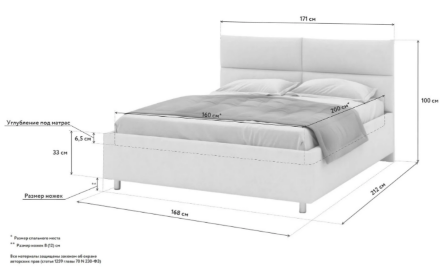 Мягкая кровать Джексон во Владивостоке 