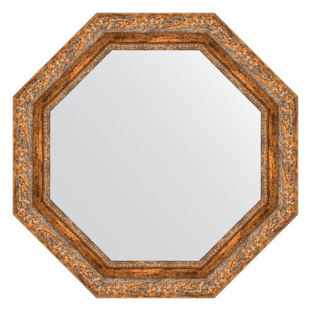 Зеркало в багетной раме Evoform виньетка античная бронза 85 мм 65,4х65,4 см во Владивостоке 