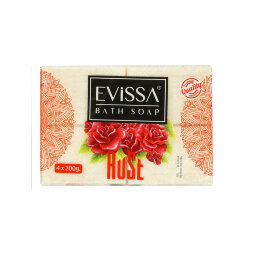 Мыло банное Evissa роза 4х200гр