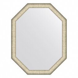 Зеркало в багетной раме Evoform брашированное серебро 59 мм 70х90 см