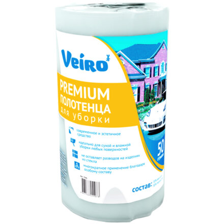 Салфетки для уборки Linia Veiro Premium, универсальные, 25x30 см, 50 штук в рулоне во Владивостоке 