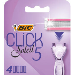 Кассеты сменные для бритья BIC Click Soleil 5 лезвий, женские, 4 шт
