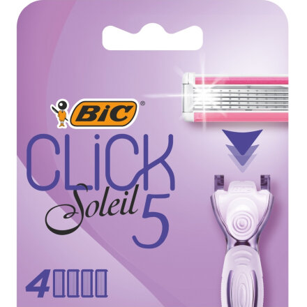 Кассеты сменные для бритья BIC Click Soleil 5 лезвий, женские, 4 шт во Владивостоке 