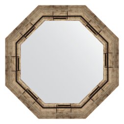 Зеркало в багетной раме Evoform серебряный бамбук 73 мм 54х54 см