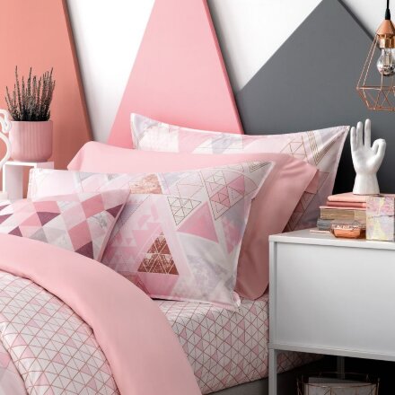Комплект постельного белья Togas Лючия розовый Двуспальный евро во Владивостоке 