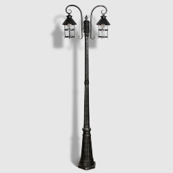 Светильник садовый Amber Lamp 9732-POLE 10 напольный IP44 E27 100Вт, черное серебро