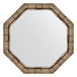 Зеркало в багетной раме Evoform серебряный бамбук 73 мм 74х74 см