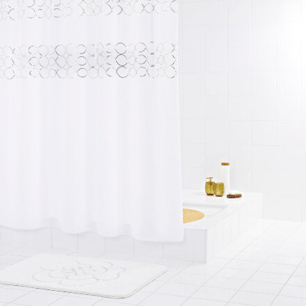 Штора для ванных комнат Paillette желтый/золотой 180*200 Ridder во Владивостоке 