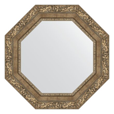Зеркало в багетной раме Evoform виньетка античная латунь 85 мм 55,4х55,4 см во Владивостоке 