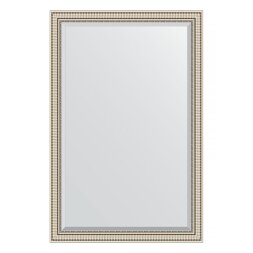 Зеркало с фацетом в багетной раме Evoform серебряный акведук 93 мм 117х177 см