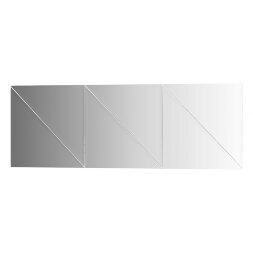Зеркальная плитка Evoform с фацетом 10 mm - комплект 6 шт треугольник 30х30 см; серебро
