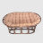 Кресло-мамасан Rattan Grand NIdo Brown с подушкой 175х110х94 см во Владивостоке 