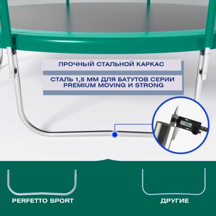 Батут с защитной сеткой Perfetto Sport 10 Dynamic, диаметр 3 м во Владивостоке 