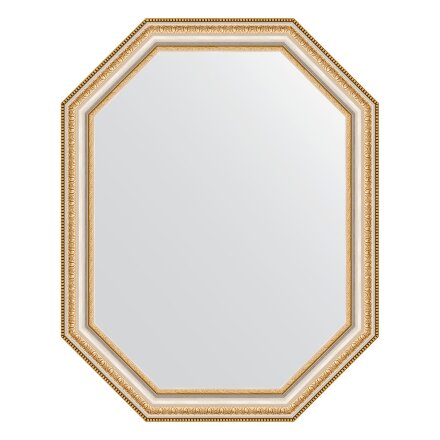 Зеркало в багетной раме Evoform золотые бусы на серебре 60 мм 56x71 см во Владивостоке 