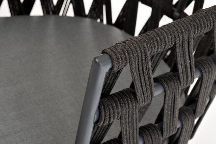 Плетеный стул Диего из дуба, темно-серый во Владивостоке 